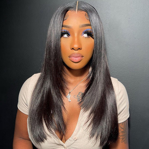 22-26 Inches 13x4 Straight Layered Lace Front Wig