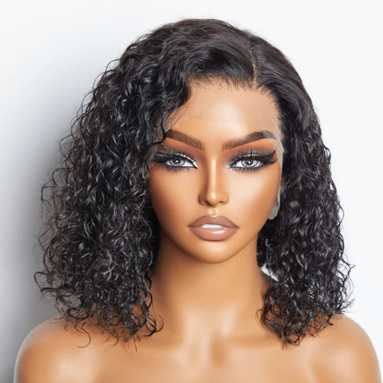 10-14 Inch Pre-Plucked 13x4 Lace Front Water Wave Bob Wig