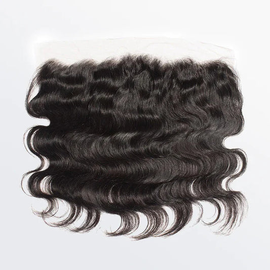 14-20 Inch 13" x 4" Body Wavy Free Parted Frontal #1B Natural Black