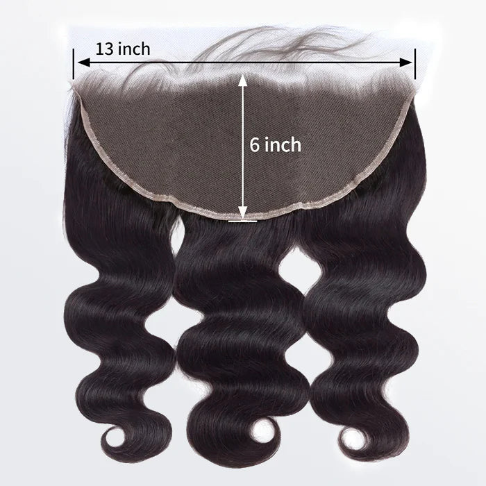 14-20 Inch 13" x 6" HD Body Wavy Free Parted Frontal