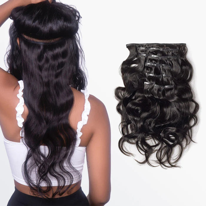 .18-22 Inches Body Wavy Seamless Clip Ins