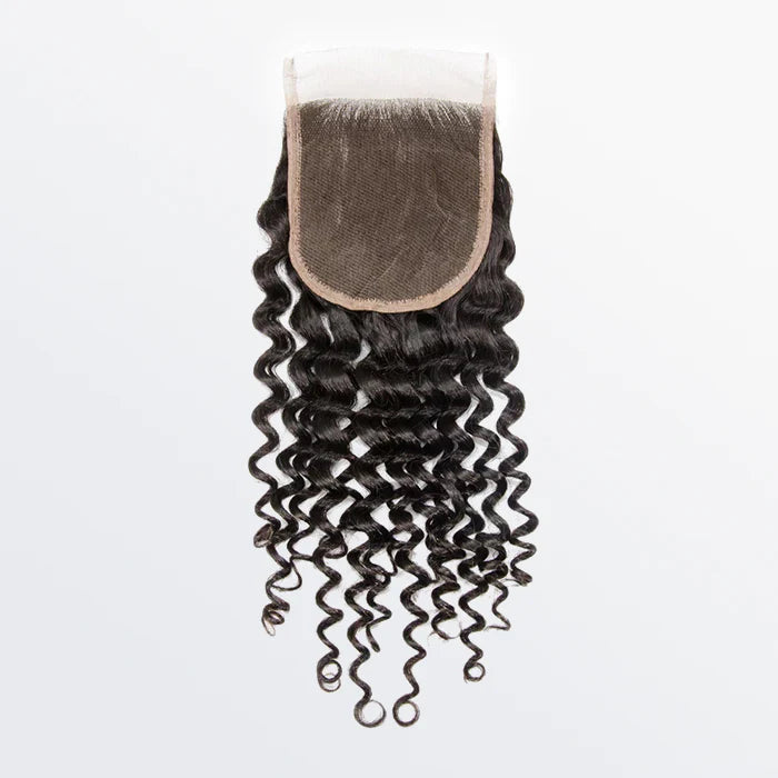 12-20 Inch 4" x 4" Deep Curly Free Parted Lace Closure