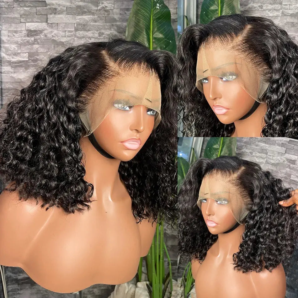 Short Deep Wave Human Hair Wig