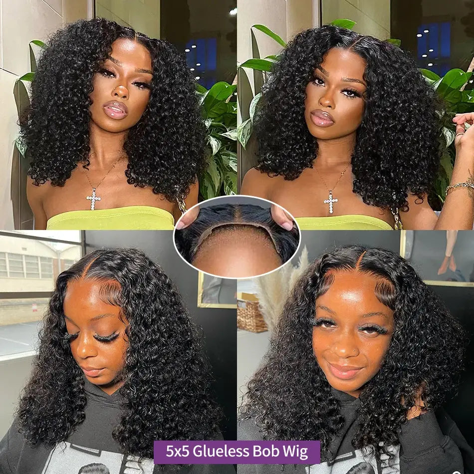 Short Deep Wave Human Hair Wig