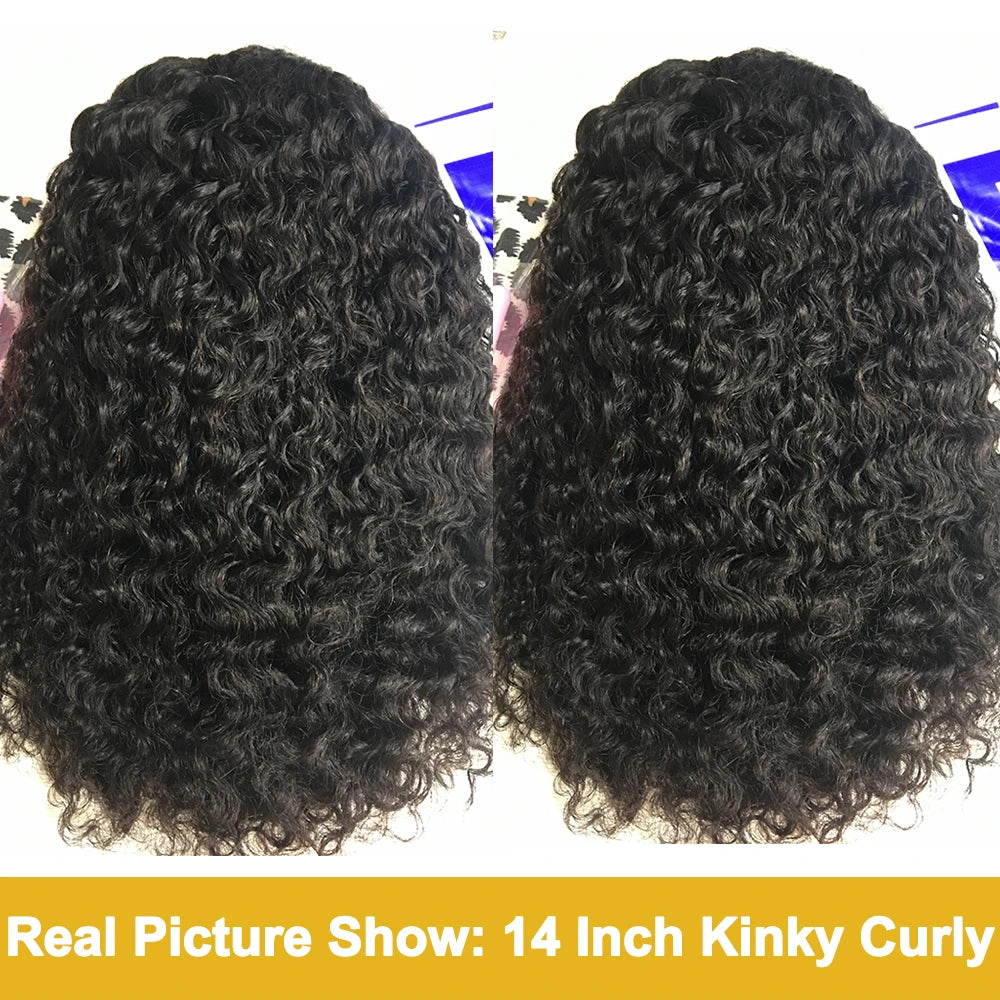 Kinky Human Hair Mongolian Headband Wig