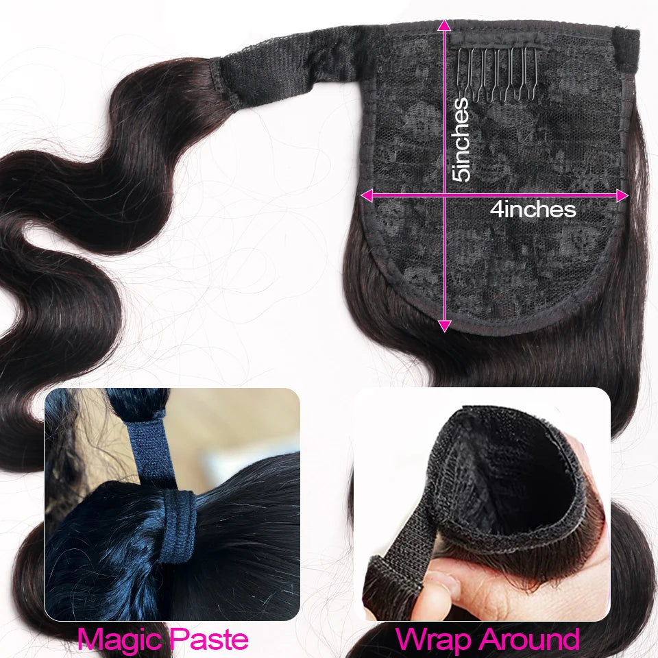 Wrap Around Brazilian Ponytail Human Hair