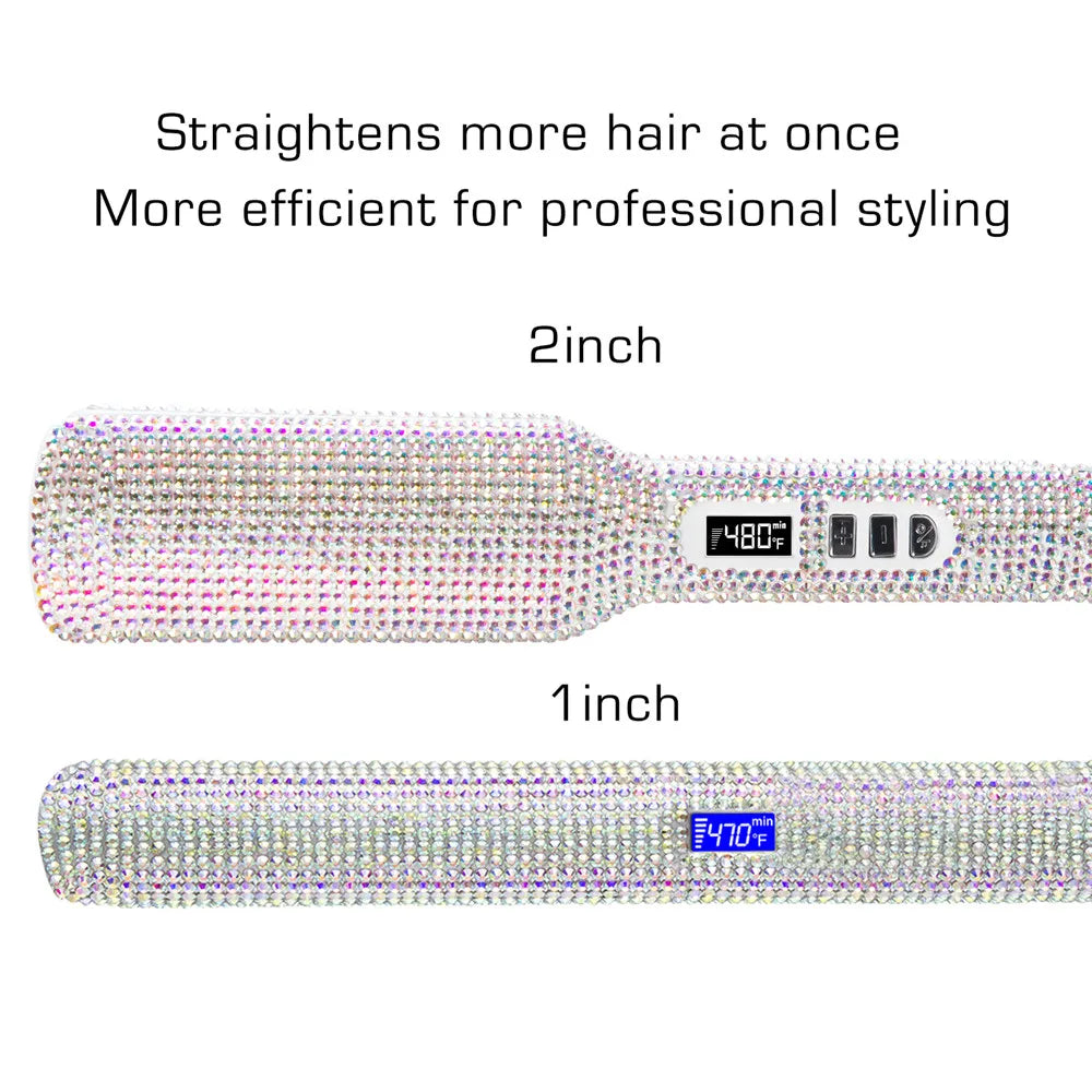 .Rhinestone Titanium Hair Flat Iron