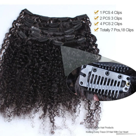 Afro Kinky Curly Clip-Ins Bundles