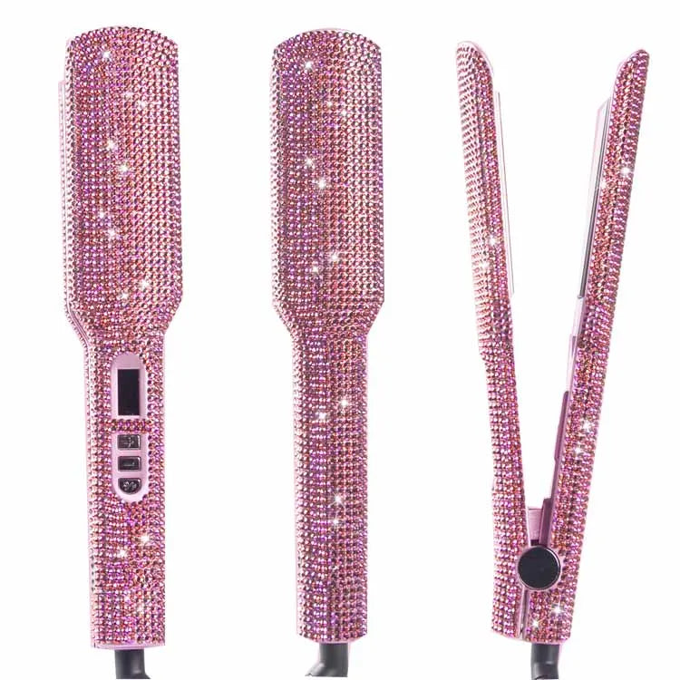 .Rhinestone Titanium Hair Flat Iron