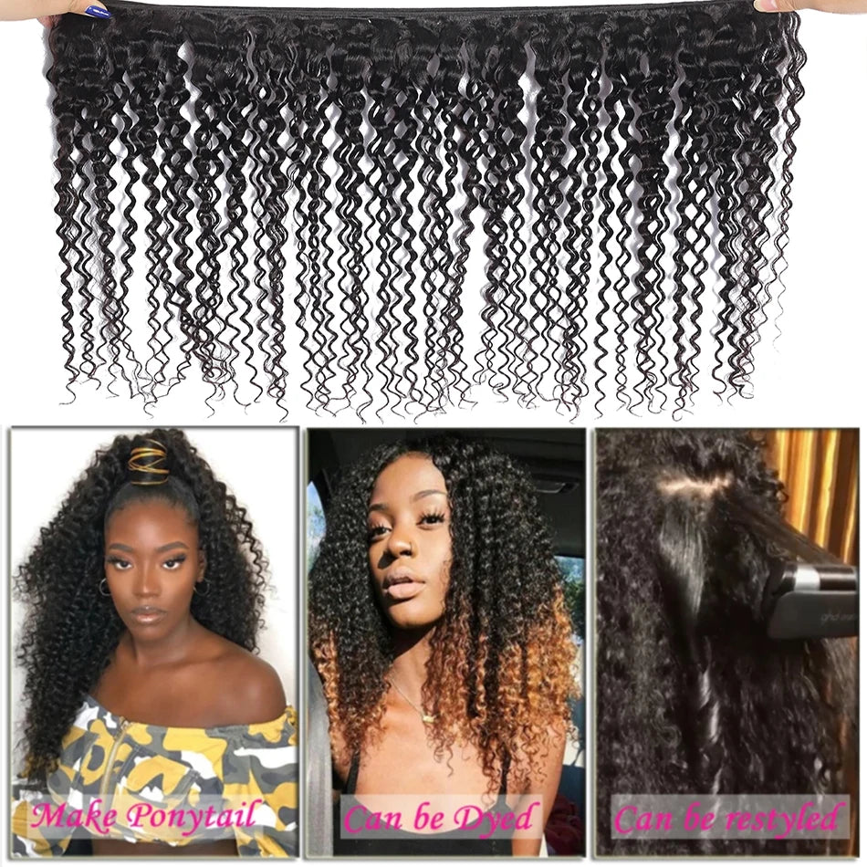 Indian Afro Kinky Curly Human Hair Extensions