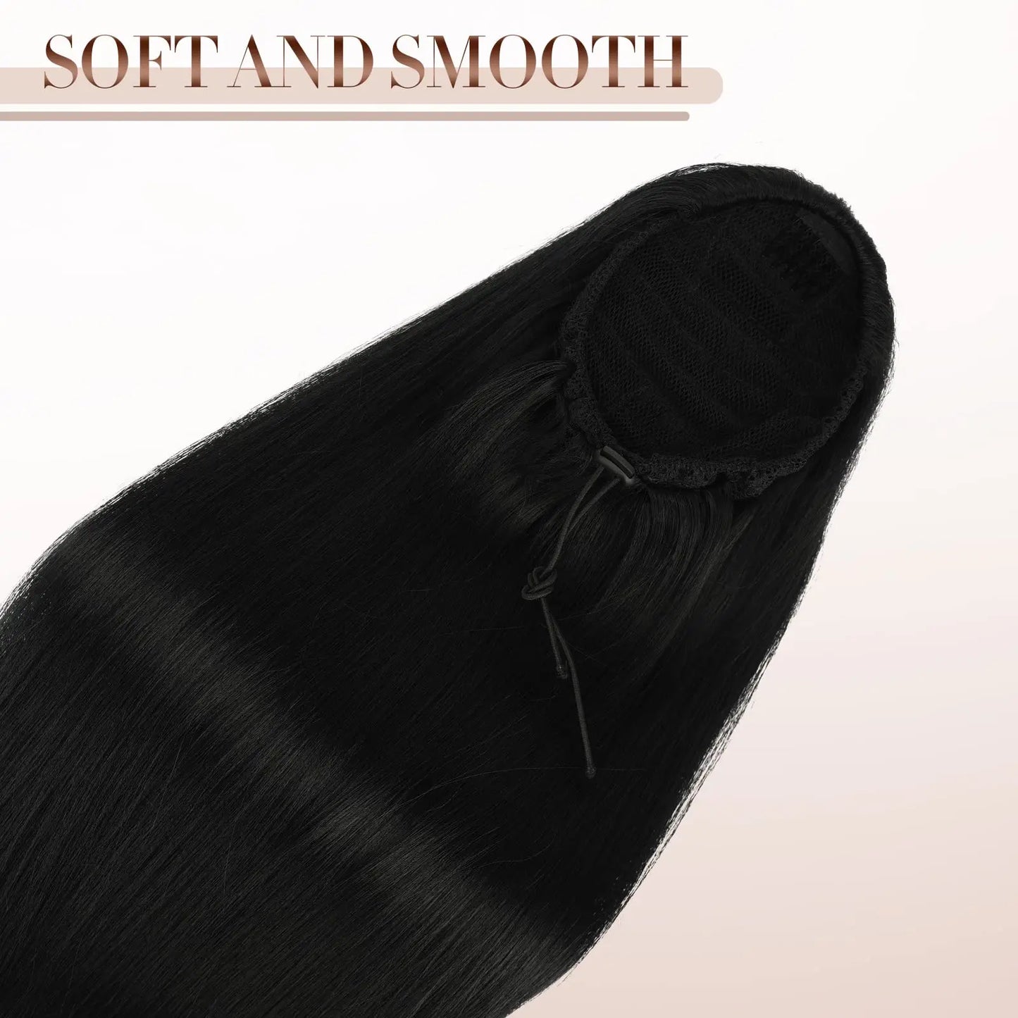 Straight Drawstring Ponytail Human Hair