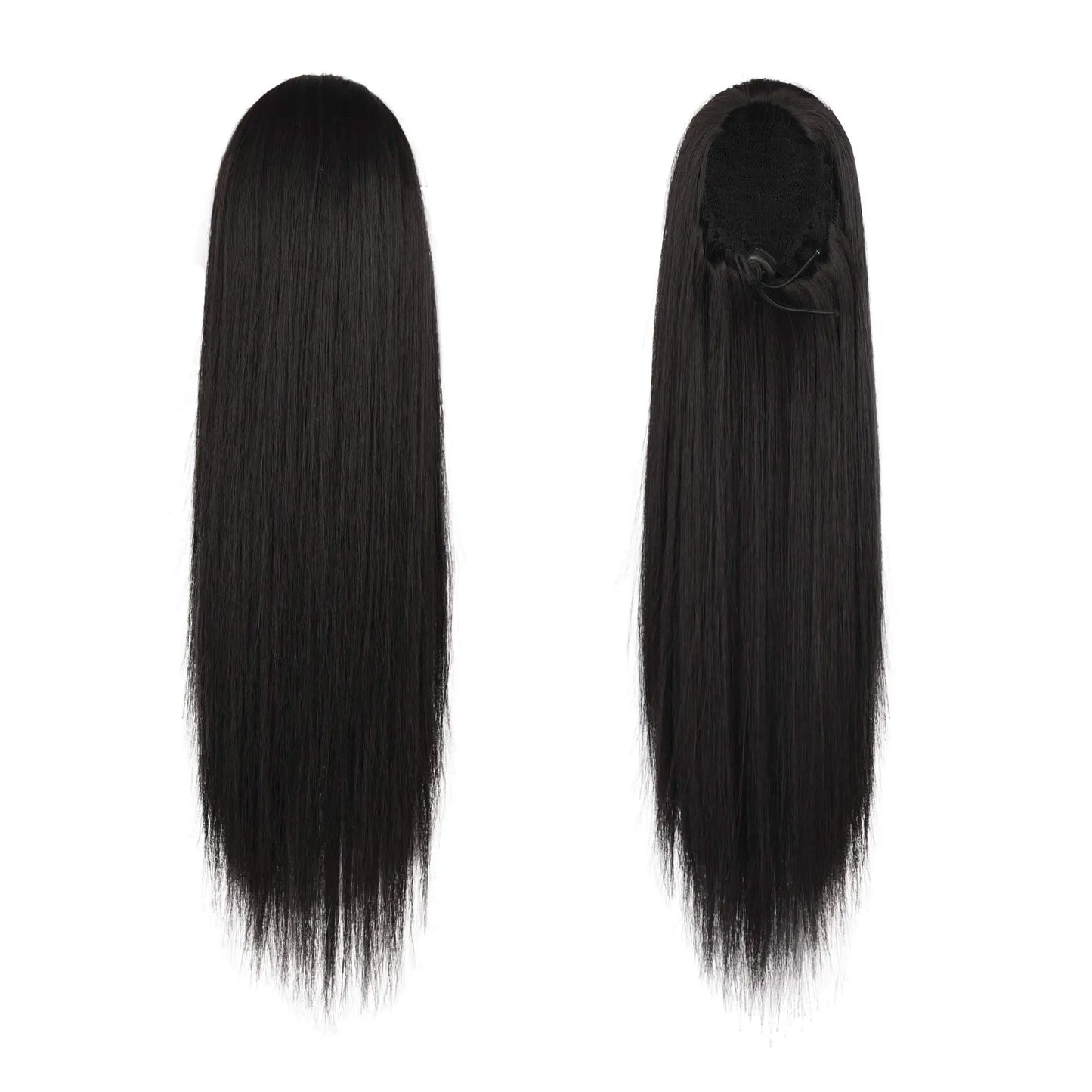 Straight Drawstring Ponytail Human Hair